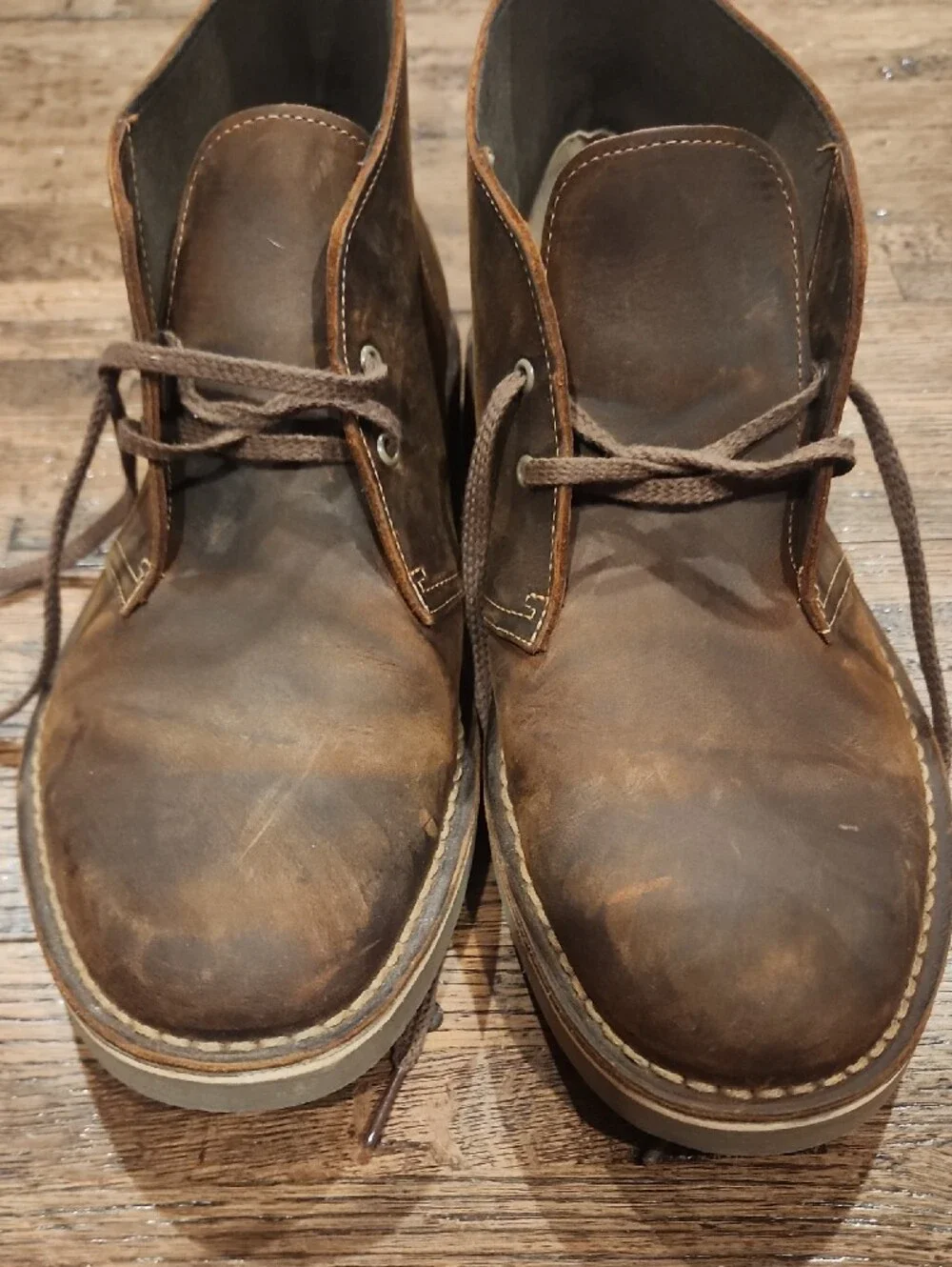 Clarks Men's Dark Brown Leather Chukka Boots